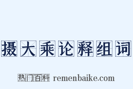 摄大乘论释组词是什么意思的图片